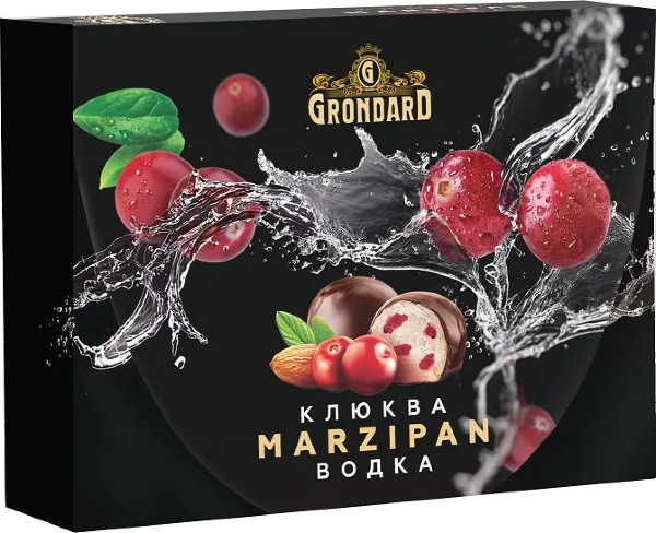 №1 TM Grondard       (10186) Конфеты глазированные Марципановые Клюква и Водка, 98г  в Уфе