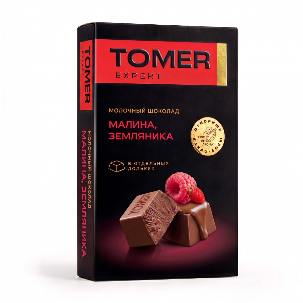  Фабрика Томер   Молочный шоколад Малина-Земляника, 90г  в Уфе