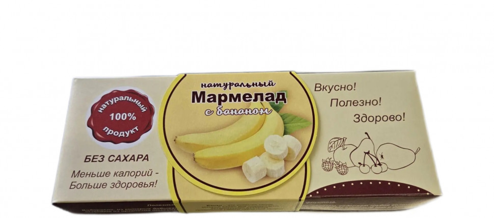  Мармелад натуральный "Банан" 140г  в Уфе