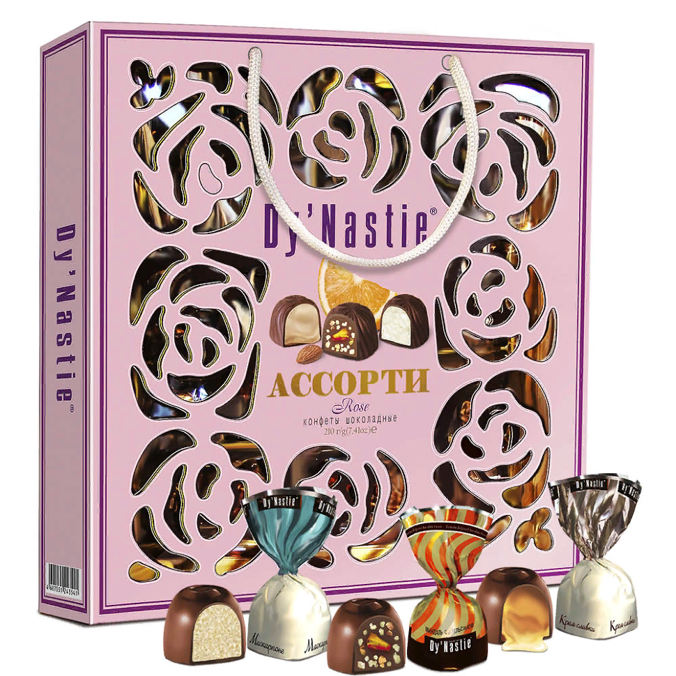  Династия Сумка 170г Конфеты "Ассорти ROSE"    в Уфе